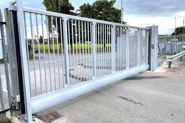 Security commercial gates grey