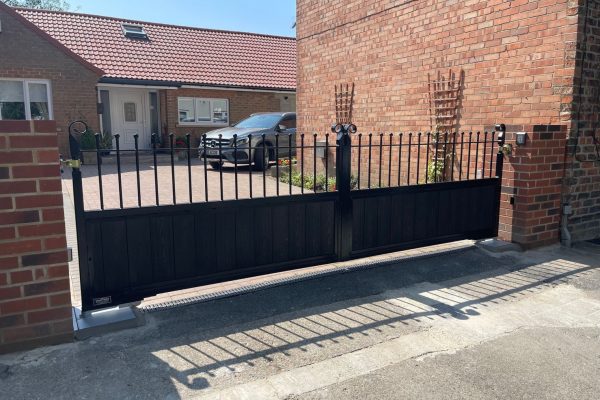 4 metal gates with composite board infill